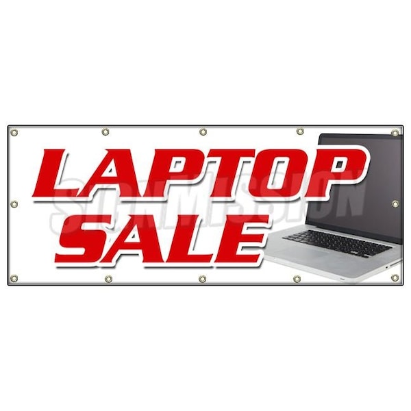 Signmission LAPTOP SALE BANNER SIGN discount computers netbooks notebook windows B-120 Laptop Sale - main
